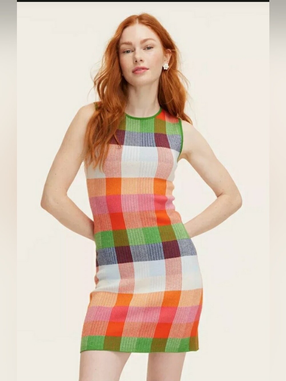 Kate Spade NY Target Sweater Dress Plaid sleeveless sheath XLarge NWT